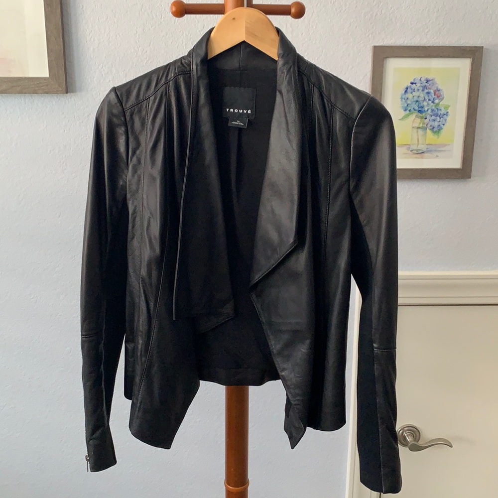 Trouve Black Leather Jacket